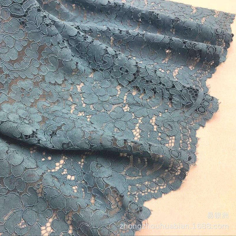 Scallop Edge Wave Lace Fabric for Women's Wear Wholesale Supplier 30